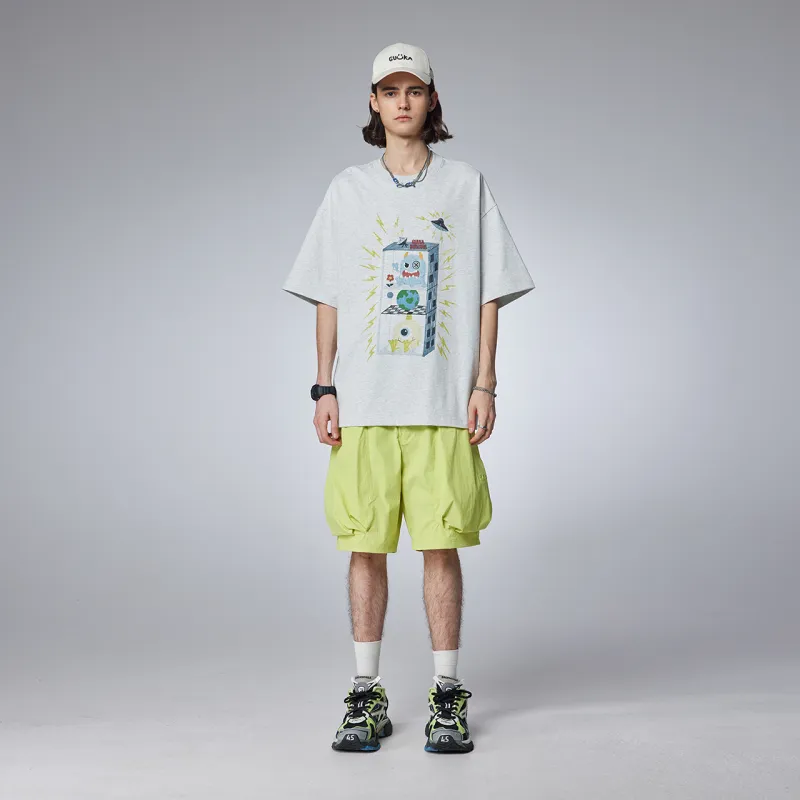 Guuka Casual Shorts Men Neon Green-4