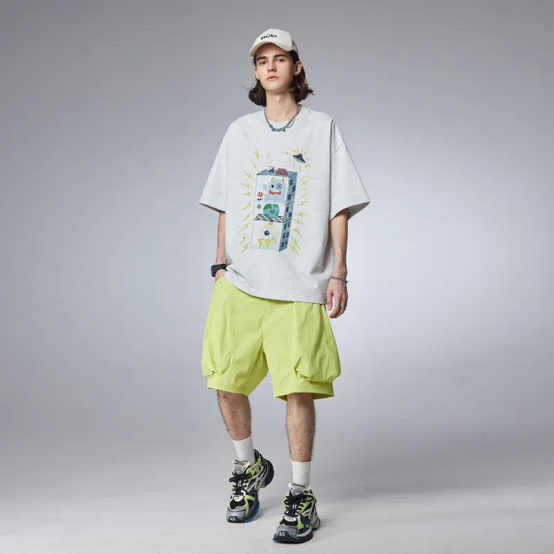 Guuka Casual Shorts Men Neon Green-2