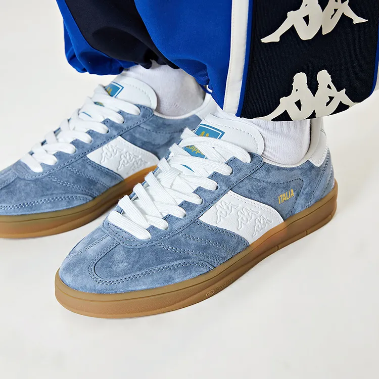 Kappa Anti-Slip Wear-Resistant Low-Top Skateboard Shoes Unisex Blue-6