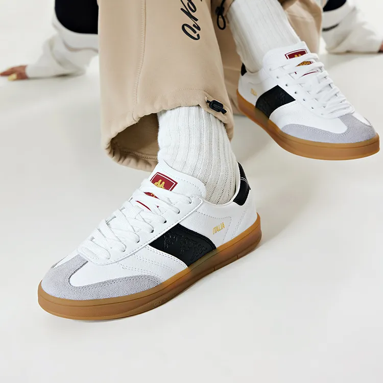 Kappa Slip Resistant Cushioning Low Top Skateboard Shoes Unisex White-9