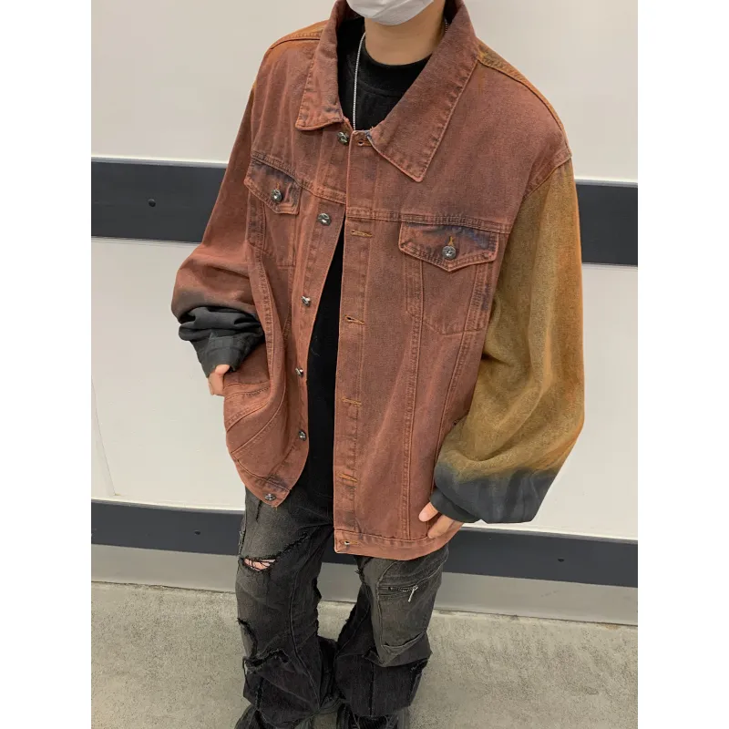 SOCKKEY Denim Jacket Unisex Brown-2