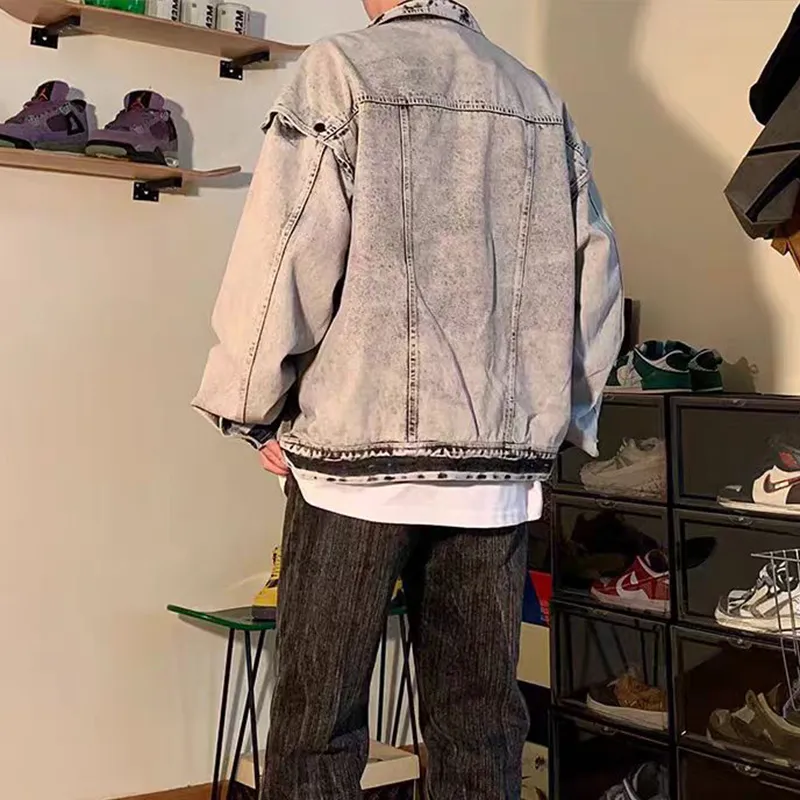 TESTUNG Denim Jacket Unisex Gray-6