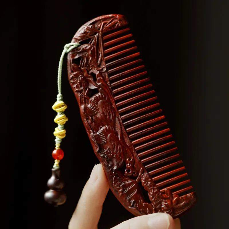 FANGYUANXIAOFU Rosewood Wooden Comb Women's-2