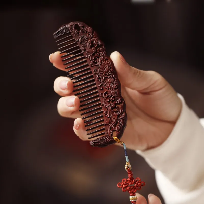 FANGYUANXIAOFU Rosewood Wooden Comb Women's-2