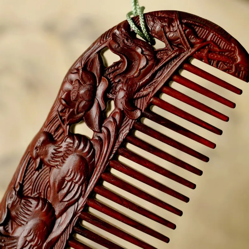 FANGYUANXIAOFU Rosewood Wooden Comb Women's-5