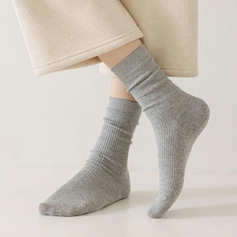 YINSHILIANGPIN Mid Calf Socks Women's 5 Pack-2