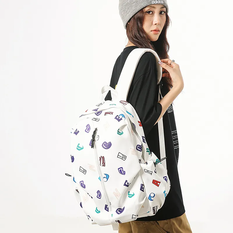 GOBLIN SHARKS 1759 Nylon Backpack Tubas Unisex White/Black-2