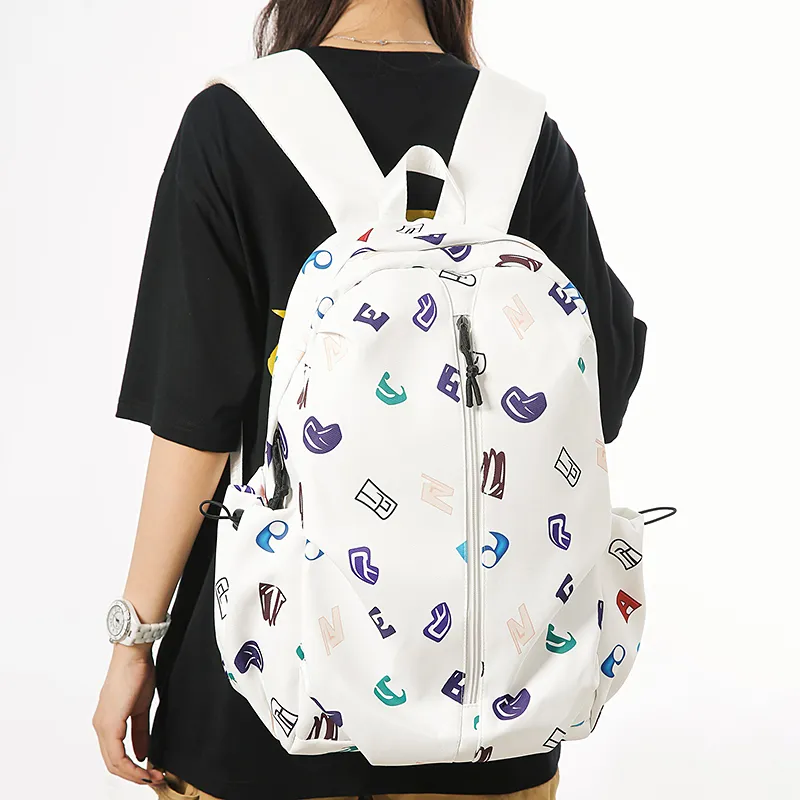 GOBLIN SHARKS 1759 Nylon Backpack Tubas Unisex White/Black-5