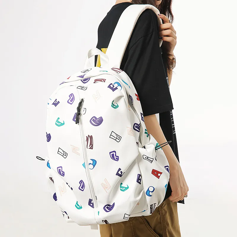 GOBLIN SHARKS 1759 Nylon Backpack Tubas Unisex White/Black-4