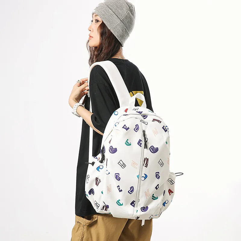 GOBLIN SHARKS 1759 Nylon Backpack Tubas Unisex White/Black-1