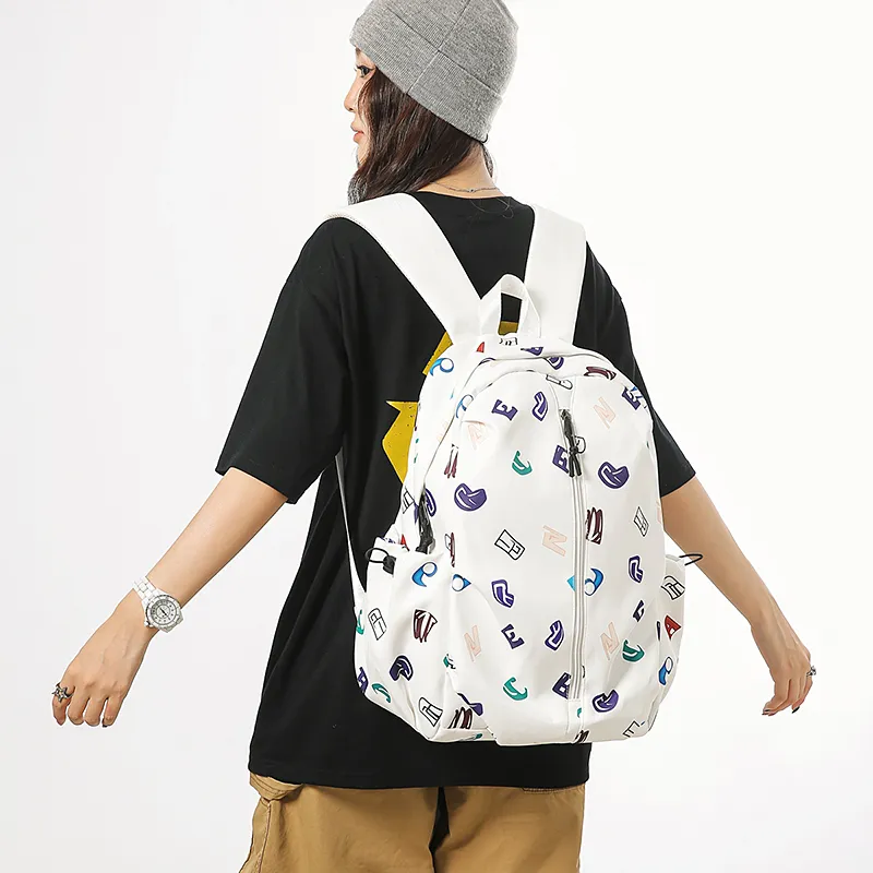 GOBLIN SHARKS 1759 Nylon Backpack Tubas Unisex White/Black-3