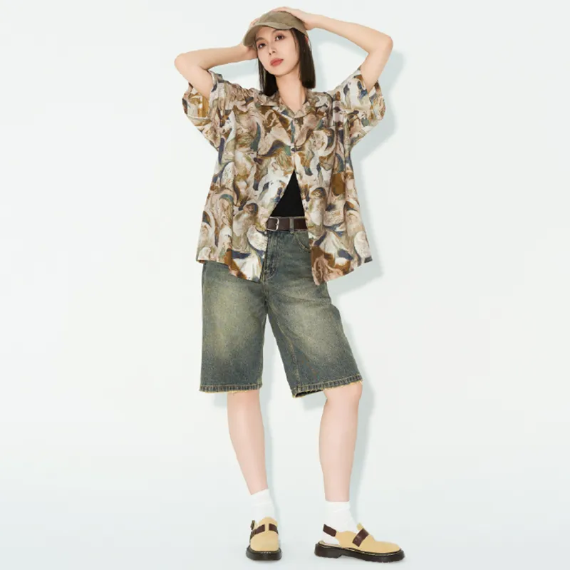 KORAKUBLUE Denim Shorts Unisex Vintage Blue-2