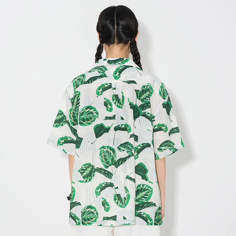 KORAKUBLUE Shirt Unisex Green Stripe White-2