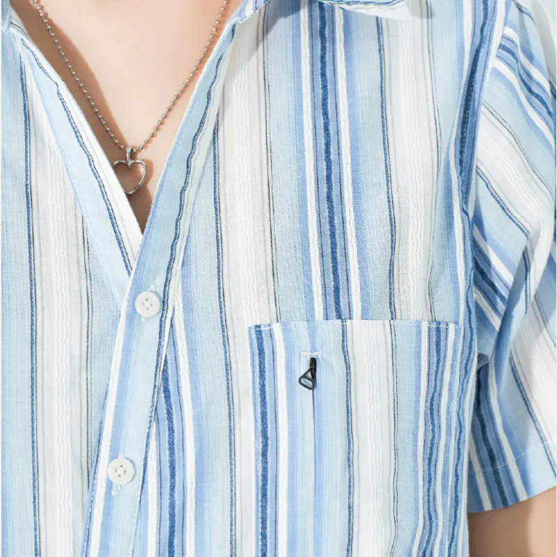 KORAKUBLUE Shirt Unisex Stripes Blue-3
