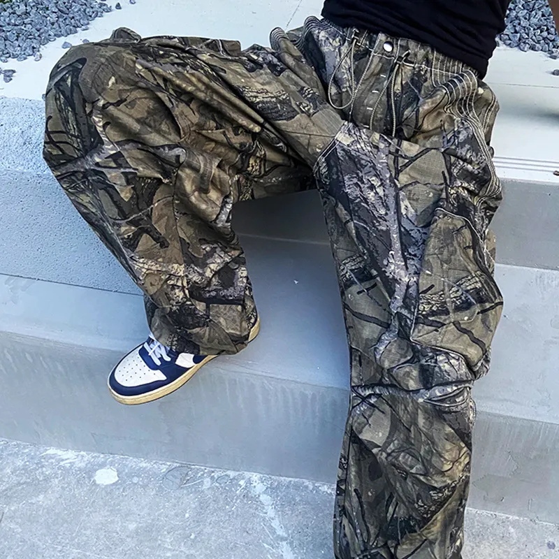 KORAKUBLUE Cargo Pants Unisex Green Camouflage-5