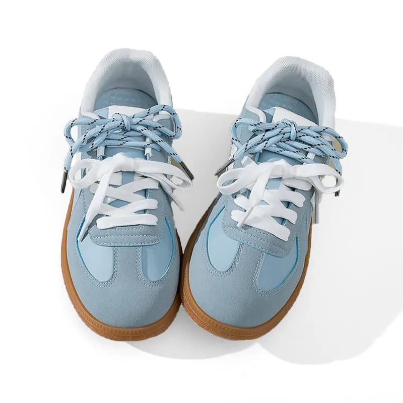 Dafu Leaps Forward Coverage Slip Resistant Low Top Skateboard Shoes Women's Blue-2