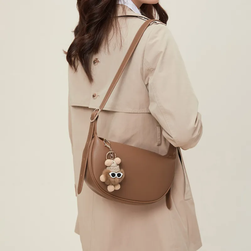 MEXICAN Polyurethane Shoulder Bag, Crossbody Bag Women's Brown/Ecru & Brown/Gray Green/Black-2