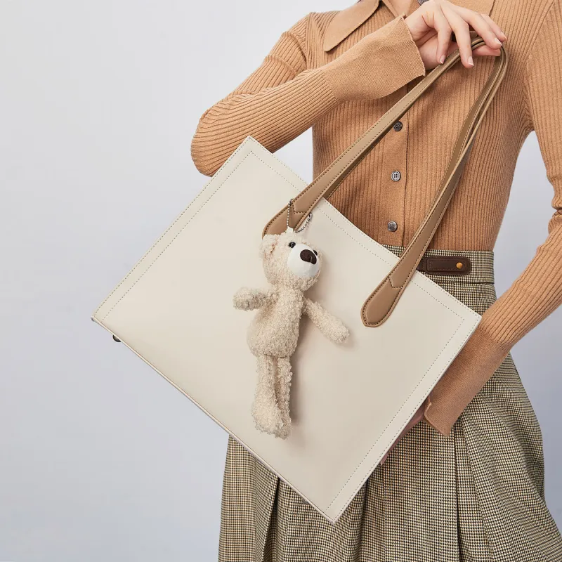 MEXICAN Cow Leather Bag, Tote Bag, Women's Bag, Shoulder Bag Regular Women's Khaki-4
