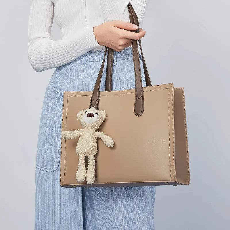 MEXICAN Cow Leather Bag, Tote Bag, Women's Bag, Shoulder Bag Regular Women's Khaki-10