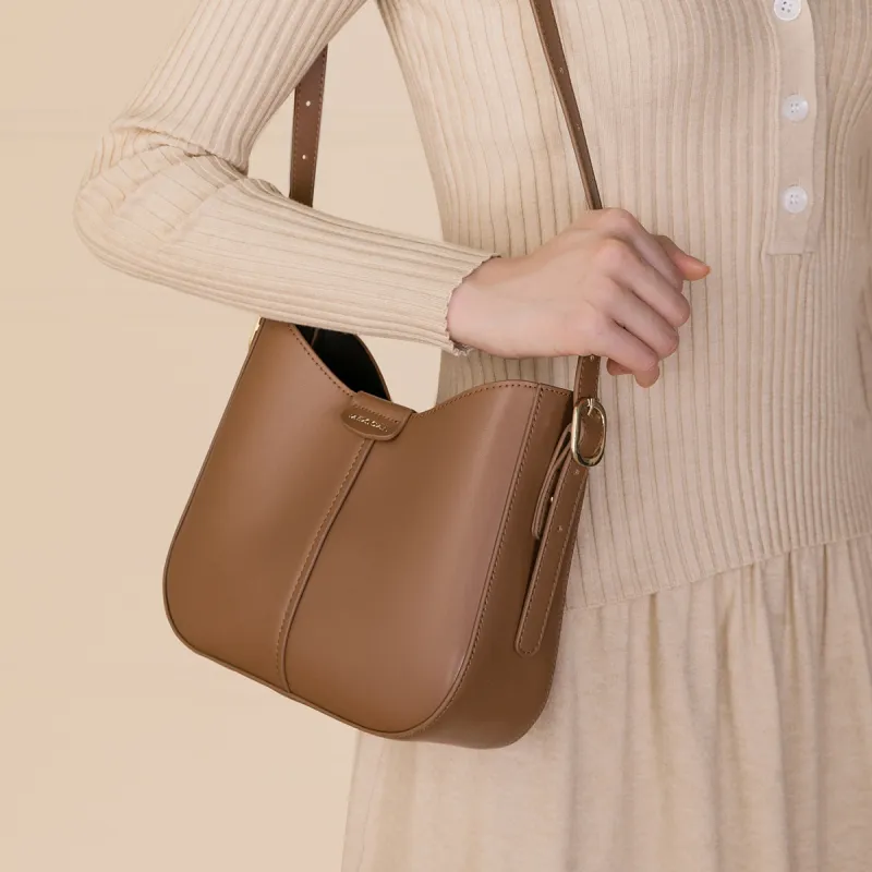 MEXICAN Polyurethane Leather Crossbody Bag Women's Black/Brown/Ecru-5