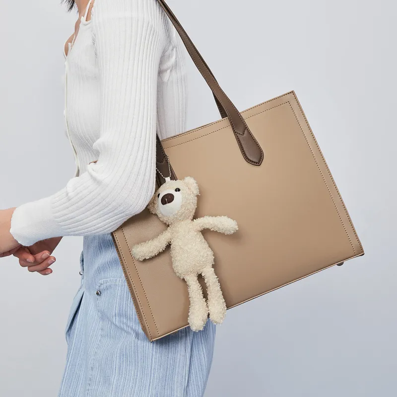 MEXICAN Cow Leather Bag, Tote Bag, Women's Bag, Shoulder Bag Regular Women's Khaki-8