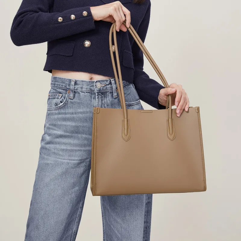 MEXICAN Leather Tote Bag, Shopping Bag, Shoulder Bag Women's Camel-7