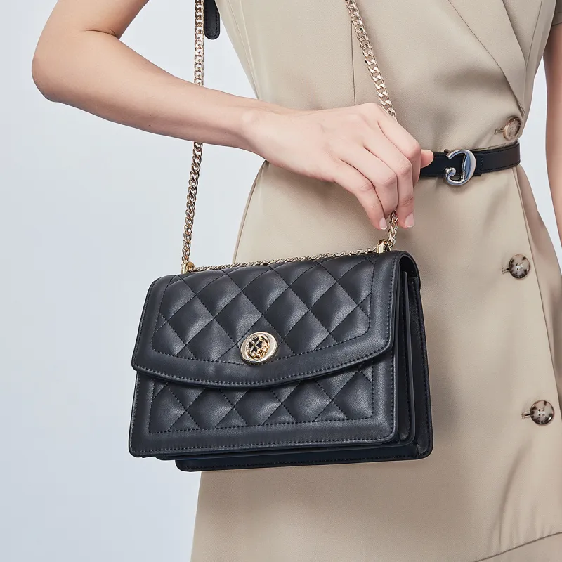 MEXICAN Cow Leather With Microfiber Synthetic Leather Shoulder Bag, Crossbody Bag Regular Women's Black/Ecru-4
