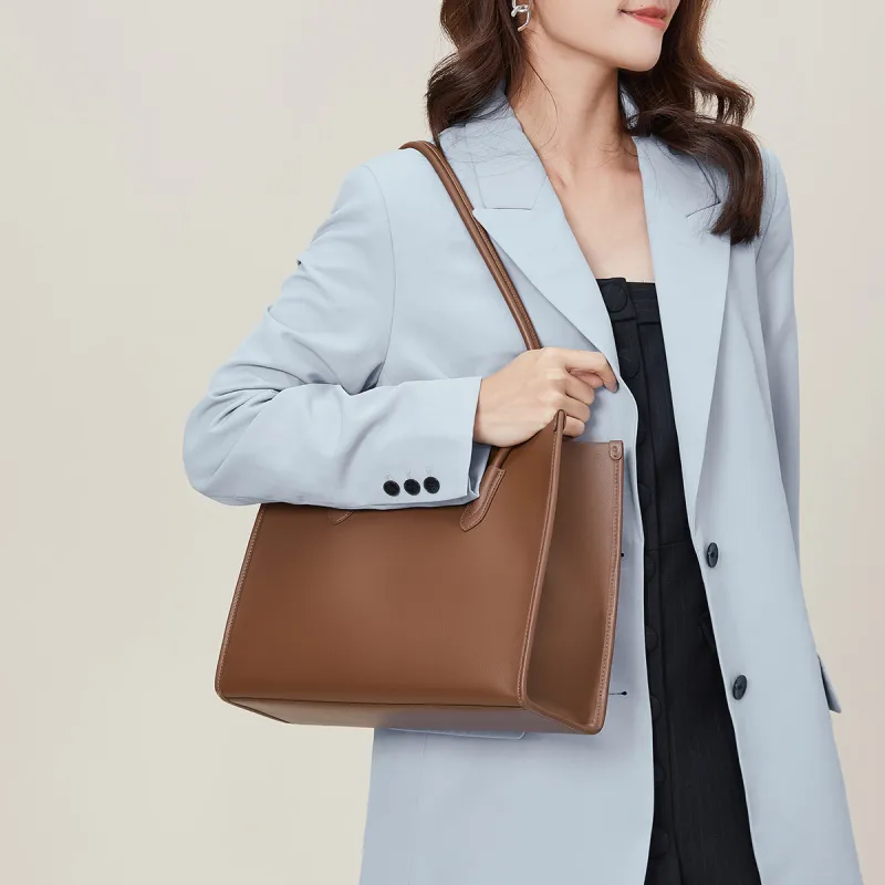 MEXICAN Leather Tote Bag, Shopping Bag, Shoulder Bag Women's Camel-4
