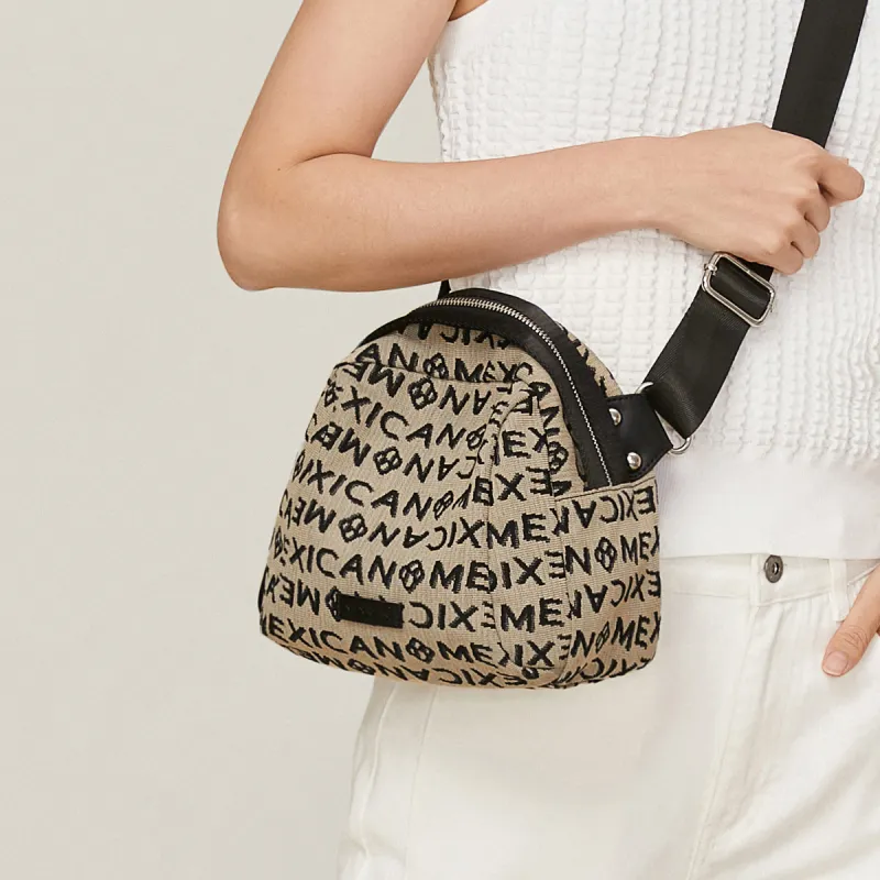 MEXICAN Fabric Shoulder Bag Regular Women's Black-1