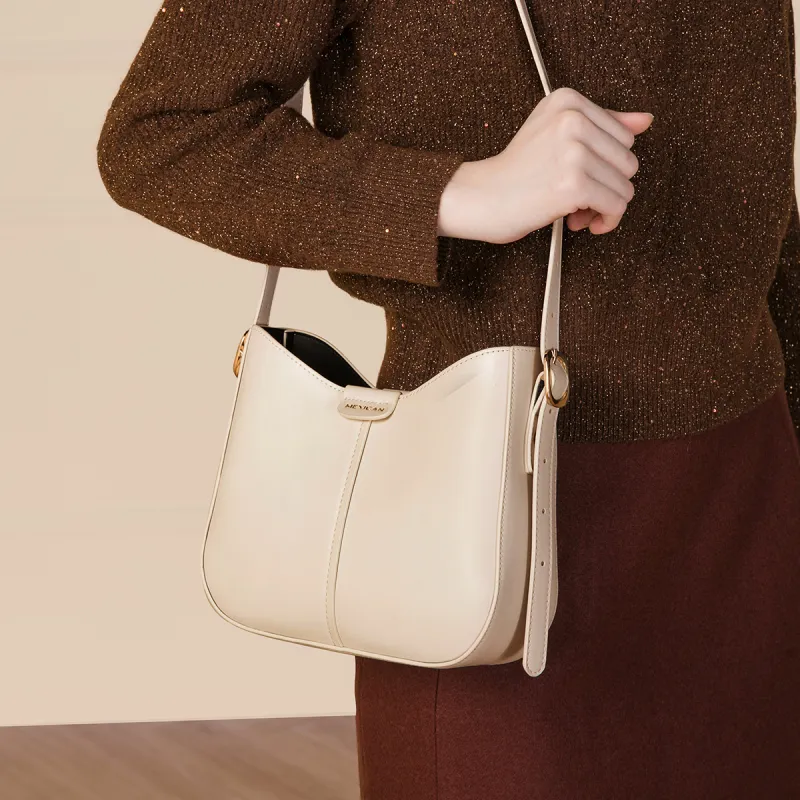 MEXICAN Polyurethane Leather Crossbody Bag Women's Black/Brown/Ecru-8