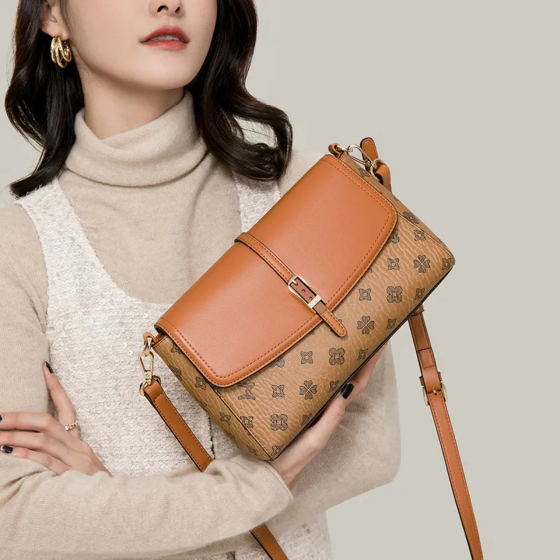 MEXICAN Polyurethane Shoulder Bag, Crossbody Bag Women's Ecru & Apricot/Brown & Dark Coffee/Dark Brown & Brown-20