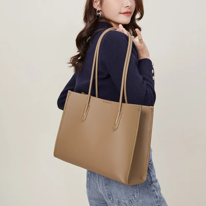 MEXICAN Leather Tote Bag, Shopping Bag, Shoulder Bag Women's Camel-8