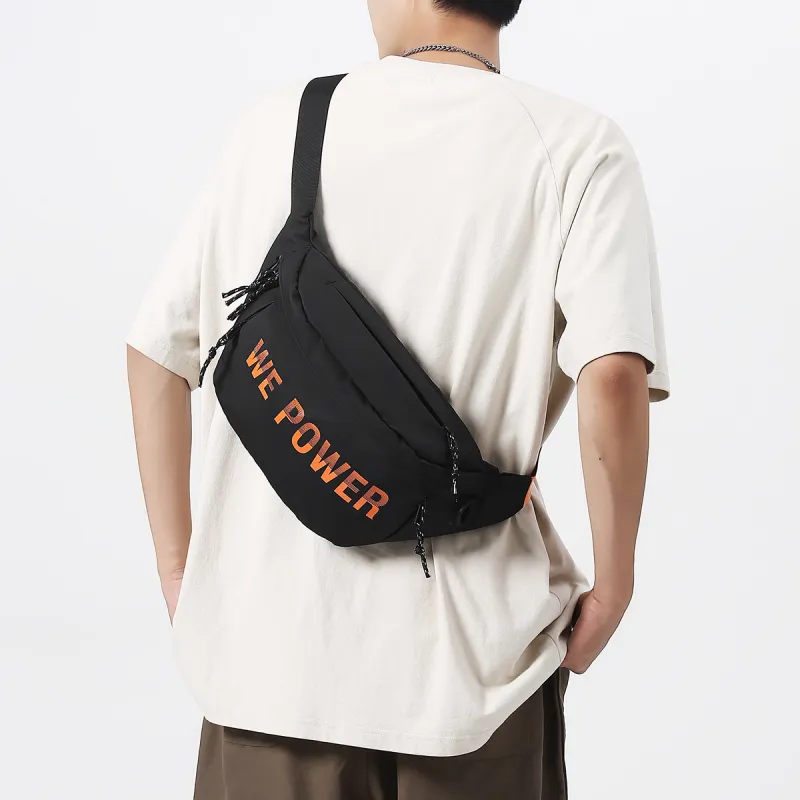 MEXICAN Fabric Crossbody Bag, Sling Bag Regular Unisex Black & White/Black & Orange-10