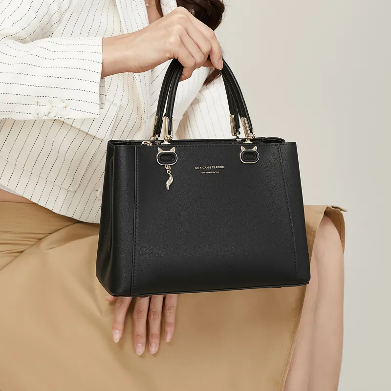 MEXICAN Polyurethane Crossbody Bag, One Shoulder Handbag Regular Women's Apricot Camel/Black/Ecru-10
