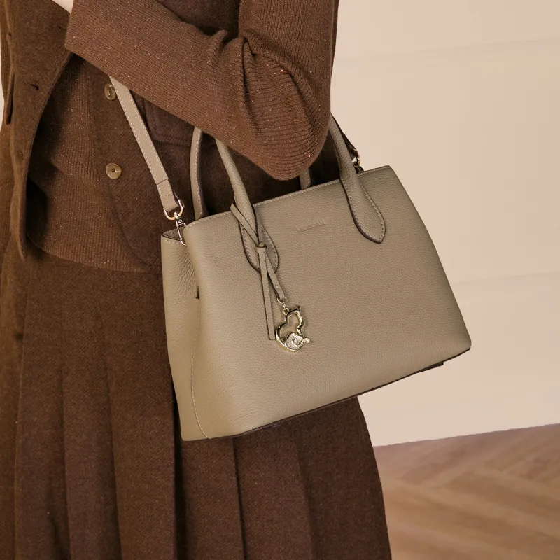 MEXICAN Cow Leather, Synthetic Leather Crossbody Bag, Shoulder Bag, Mom Bag, Handbag Women's Black/Khaki/Ecru-6