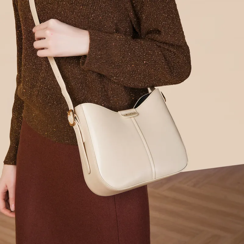 MEXICAN Polyurethane Leather Crossbody Bag Women's Black/Brown/Ecru-9