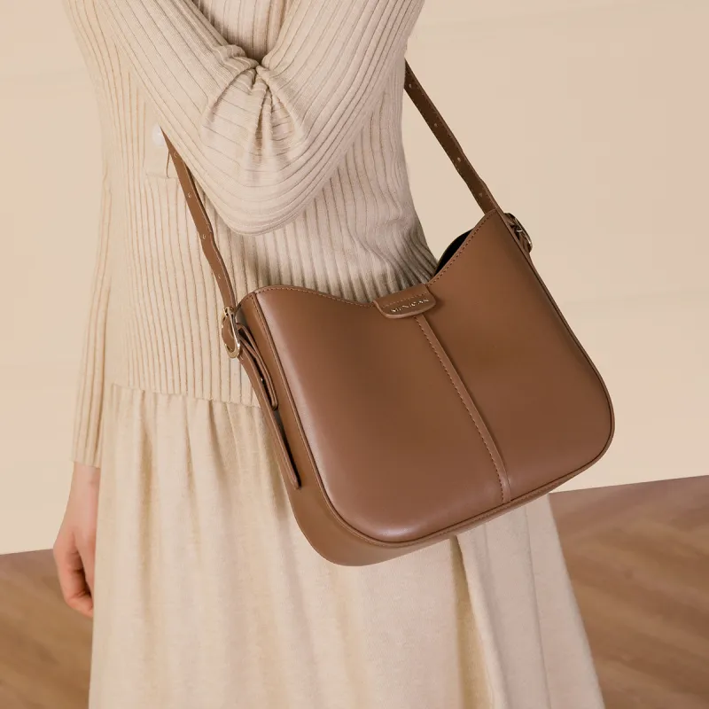 MEXICAN Polyurethane Leather Crossbody Bag Women's Black/Brown/Ecru-6