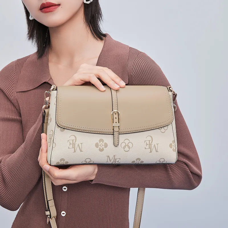 MEXICAN Polyurethane Shoulder Bag, Crossbody Bag Women's Ecru & Apricot/Brown & Dark Coffee/Dark Brown & Brown-3