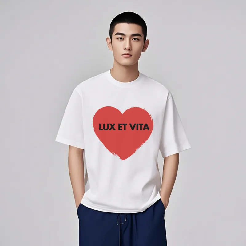 LUX ET VITA T Shirts Unisex White-2