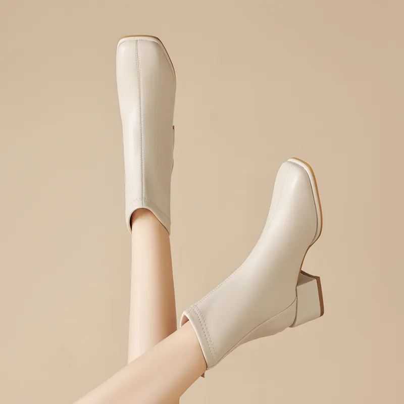 DAPHNE Ankle Boots Women's Khaki/Black/Beige-21
