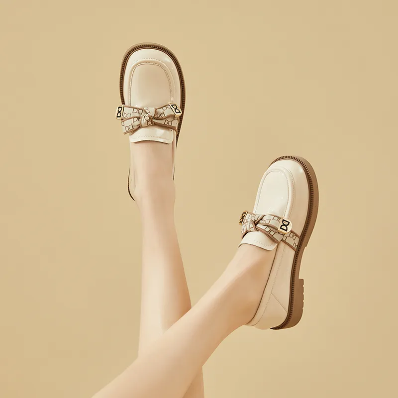 DAPHNE Loafers Women's Black, Beige-10