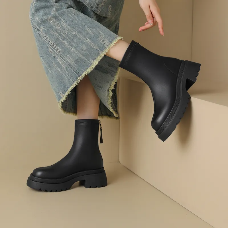 DAPHNE Ankle Boots Women's Black/Brown-6