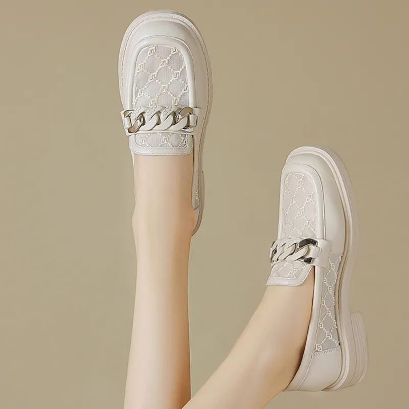 DAPHNE Loafers Women's Beige/Black-5