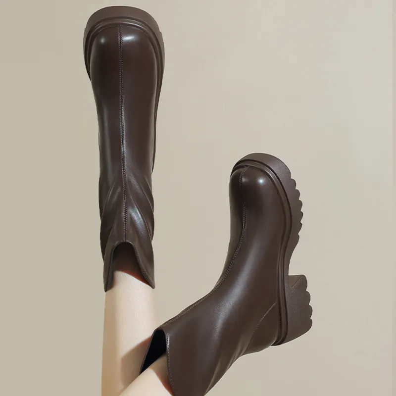 DAPHNE Ankle Boots Women's Brown/Black/Beige-11