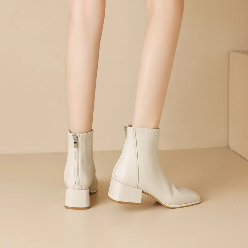 DAPHNE Ankle Boots Women's Khaki/Black/Beige-23