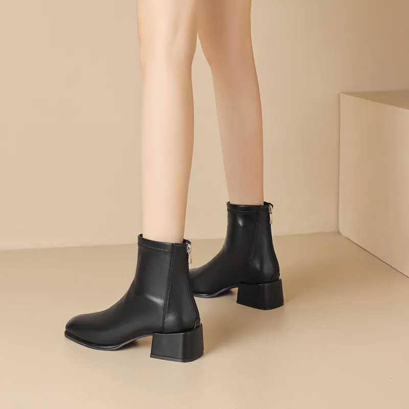 DAPHNE Ankle Boots Women's Khaki/Black/Beige-15