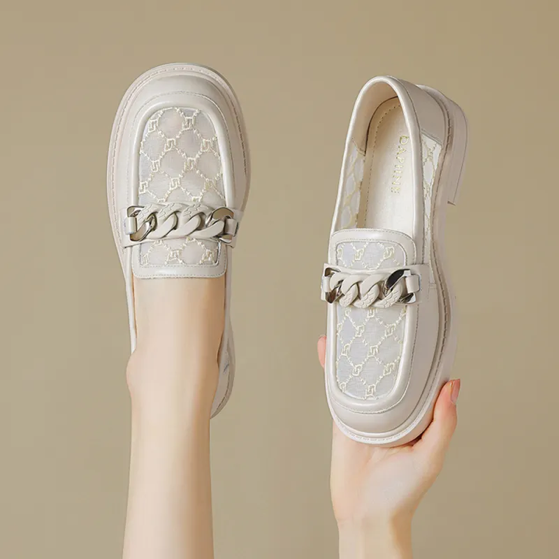 DAPHNE Loafers Women's Beige/Black-4