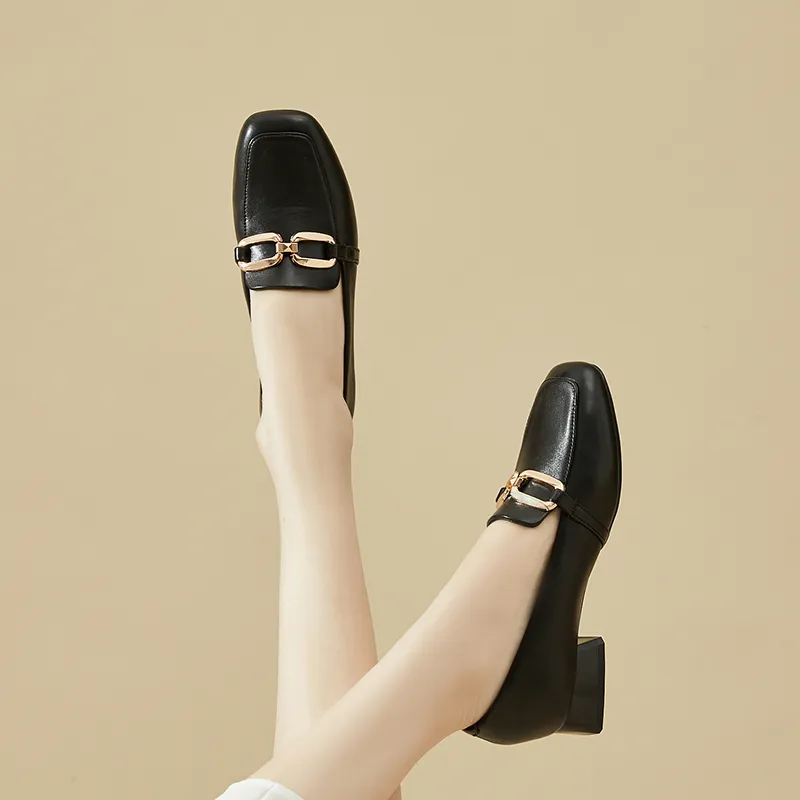 DAPHNE Loafers Women's Black/Apricot/Ecru-6