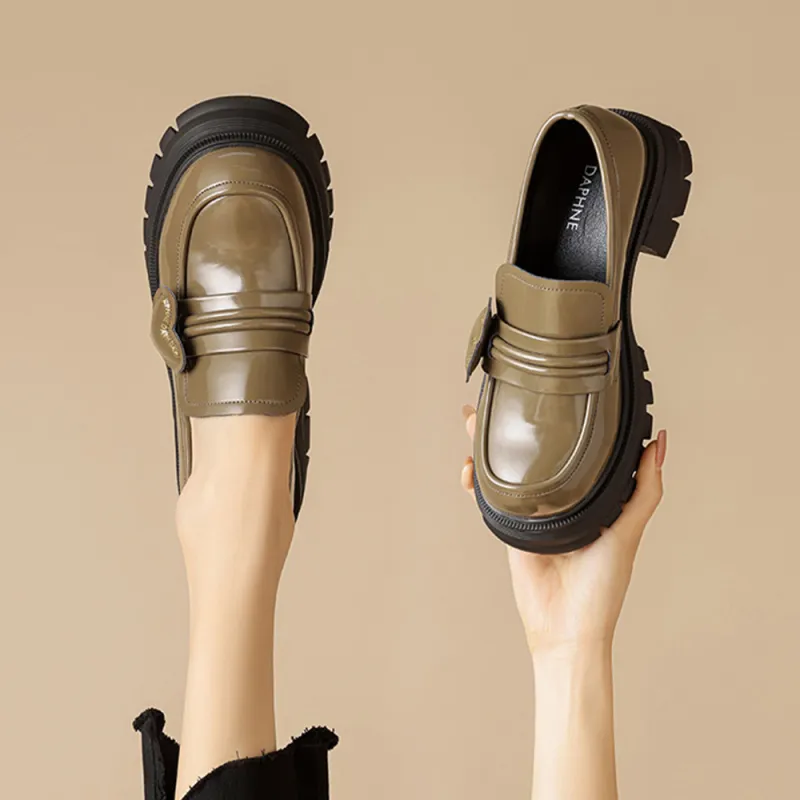 DAPHNE Loafers Women's Beige/Black/Green-23