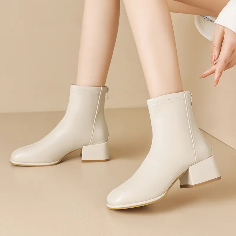 DAPHNE Ankle Boots Women's Khaki/Black/Beige-22